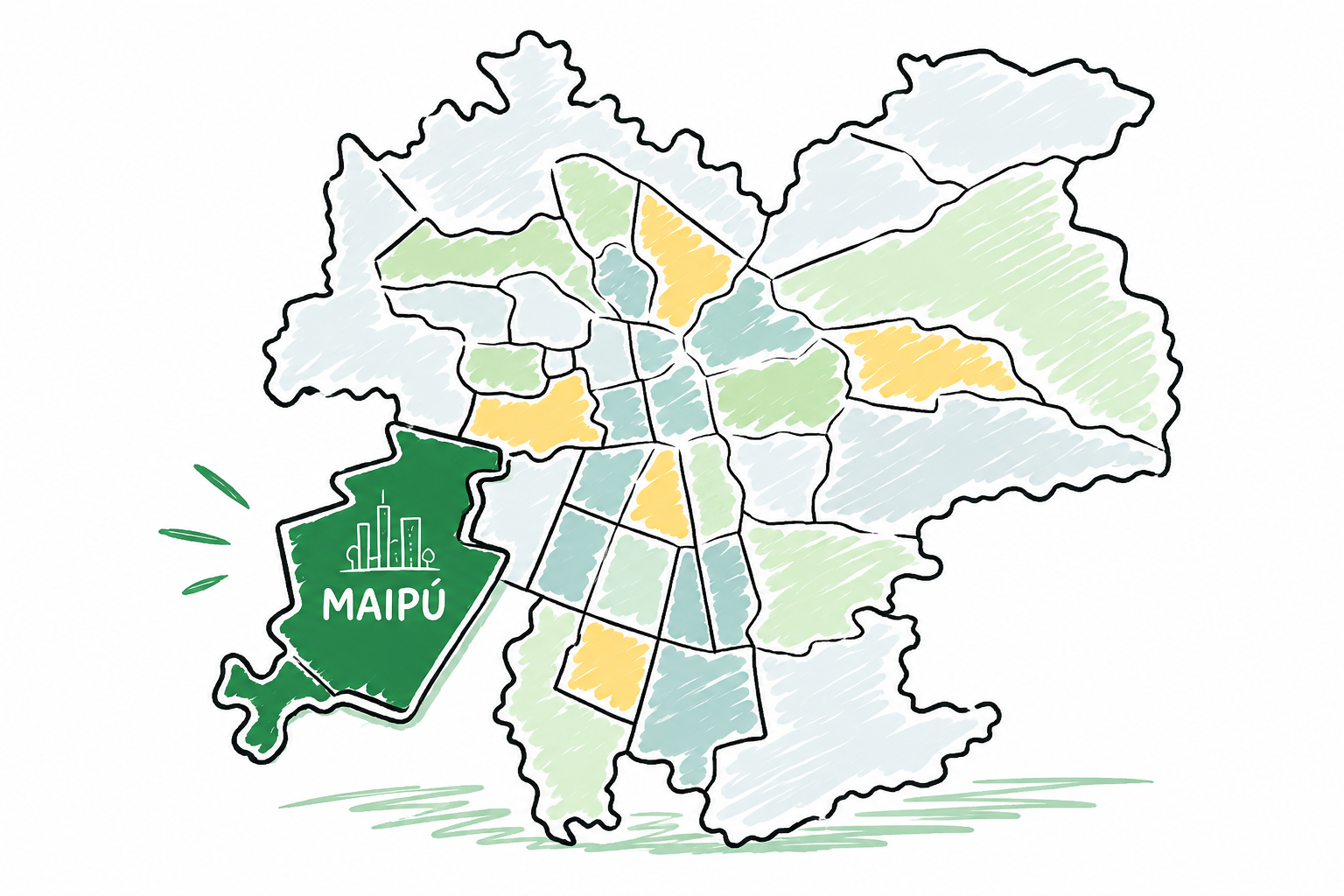 Mapa de Maipú - tu zona comercial